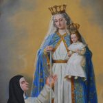 Sor mariana de Jesus Torres mide la altura de Ntra Sra - Real Convento de la Inmaculada Concepcion - Quito, Ecuador